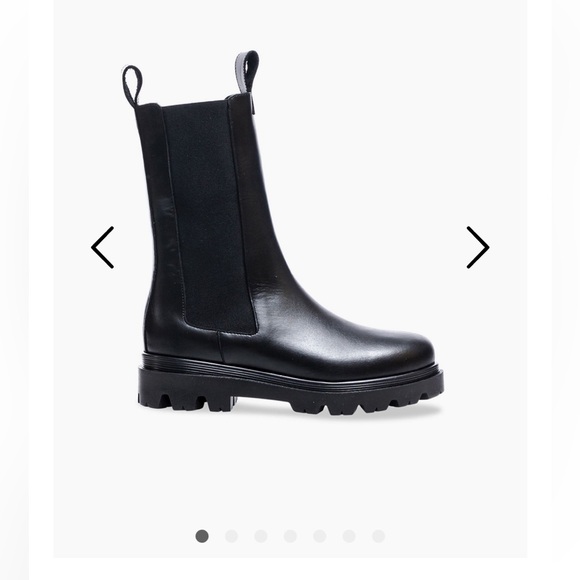 FLATTERED BOOTS LIA LEATHER BLACK - Picture 1 of 4